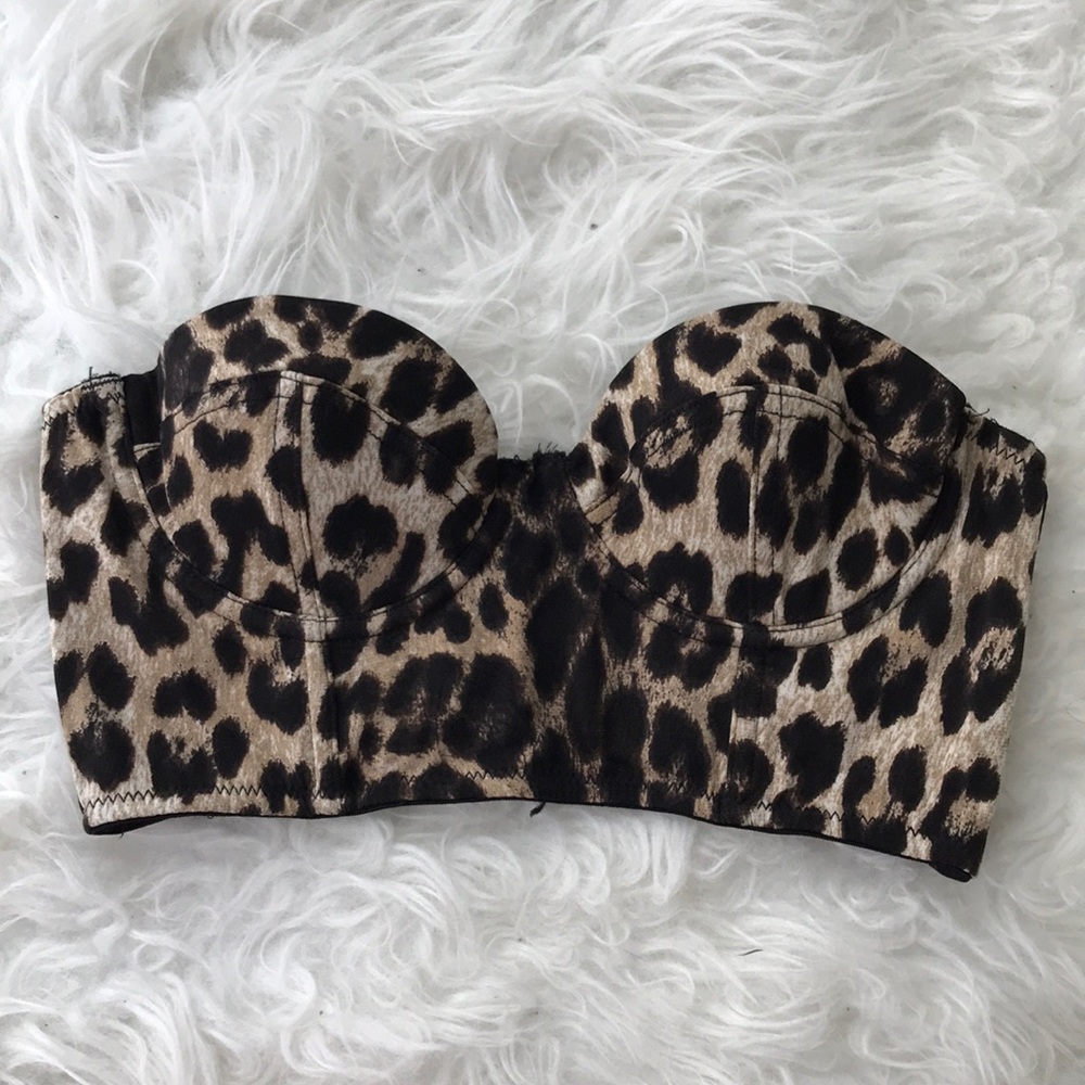 Topshop leopard animal print bralette